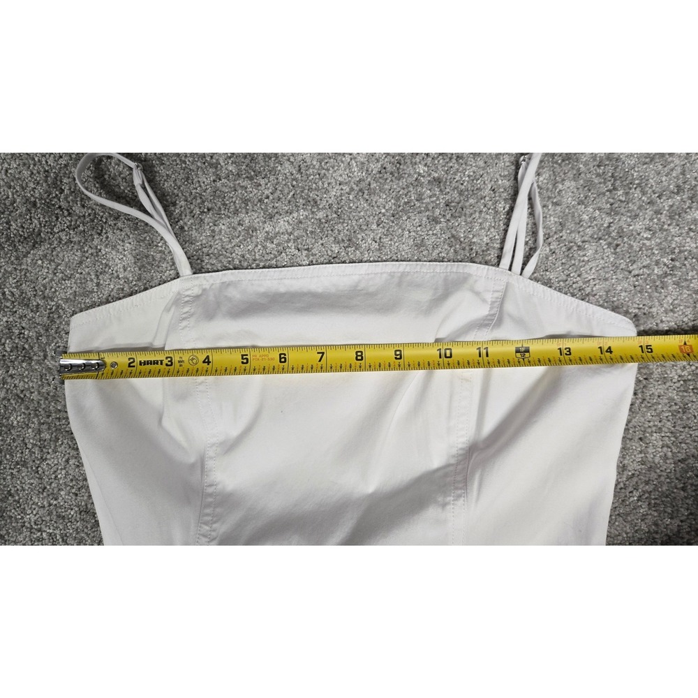 Madewell Poplin Seamed Maxi Dress Cutout Back White Summer Women's Sz 0 NWT - Picture 7 of 10